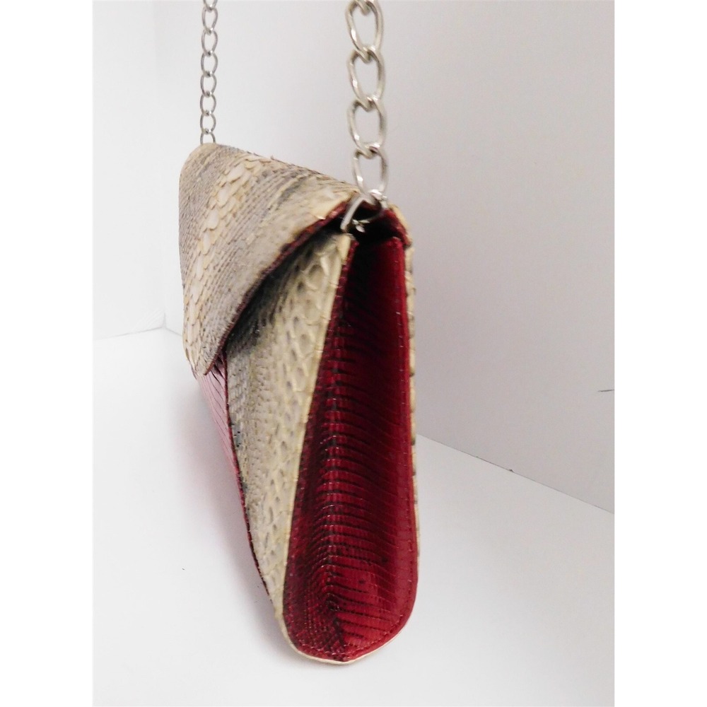 Eileen Kramer Genuine Python Red Lizard Reptile C… - image 5